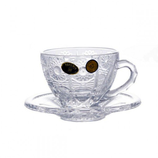 Serviciu cafea cristal Bohemia 6 persoane (12 piese)