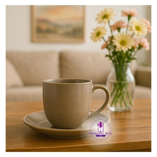 ANTALYA - Serviciu de cafea portelan (6 persoane - 12 piese) (AN12095)