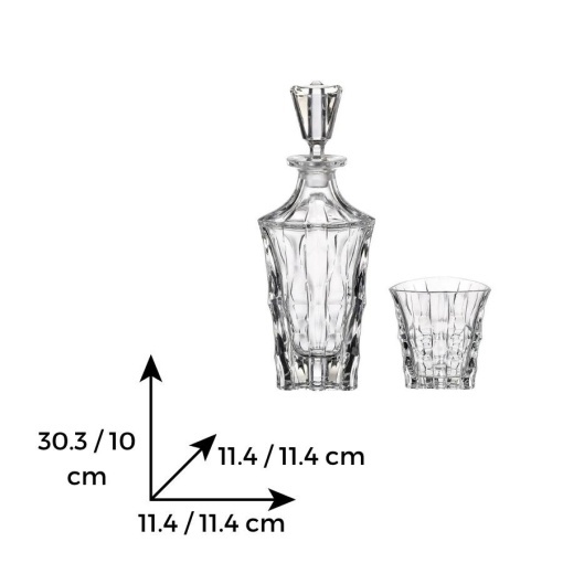 CITADELA - Pahare whisky si decanter Cristal Bohemia (set 7 piese)  (99999-59079-982)