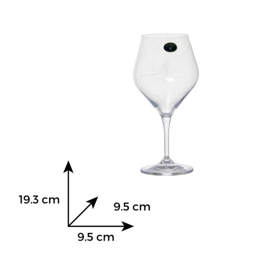 GAVIA - Pahare vin rosu sticla cristalina Bohemia 400 ml (set 6 pahare) (91L-1SI97-400)