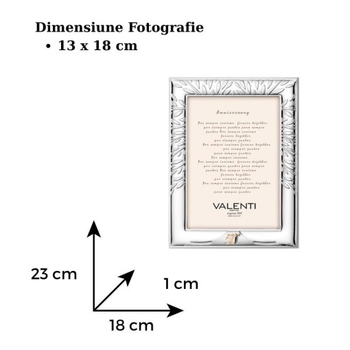 Rama Foto Argint "Pomul Vietii  13x18 cm - cadou Aniversare 50 Ani Casatorie Nunta de Aur (51075-4L)