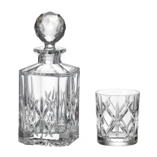 YORK - Pahare whisky si decanter Cristal Bohemia (set 7 piese) (99999-11035-862)
