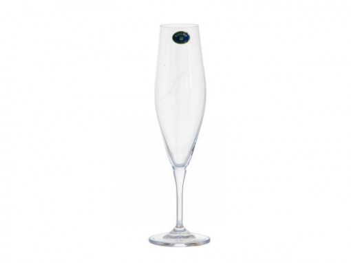 GAVIA Set 6 pahare sticla cristalina Bohemia sampanie flute 220 ml
