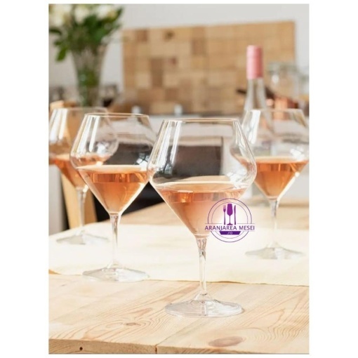 GAVIA - Pahare vin rosu sticla cristalina Bohemia 610 ml (set 6 pahare) (91L-1SI97-610)
