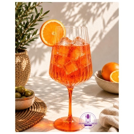 PADOVA Set 4 pahare sticla cristalina Bohemia Italianl (Spritz450)