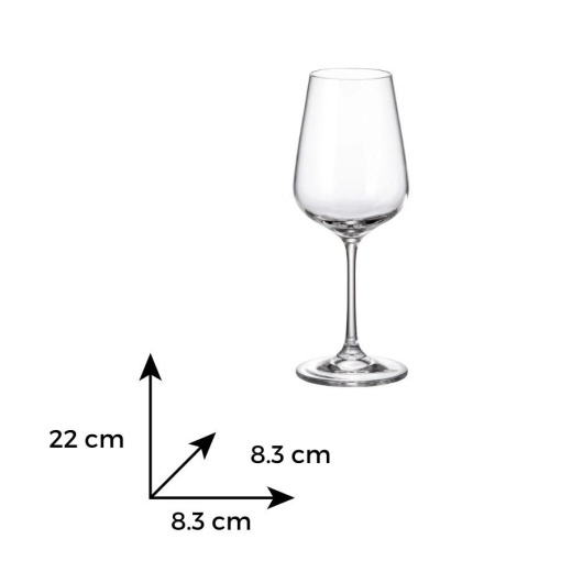 STRIX - Pahare vin alb sticla cristalina Bohemia 360 ml (set 6 bucati) (1SF73-00000-360)