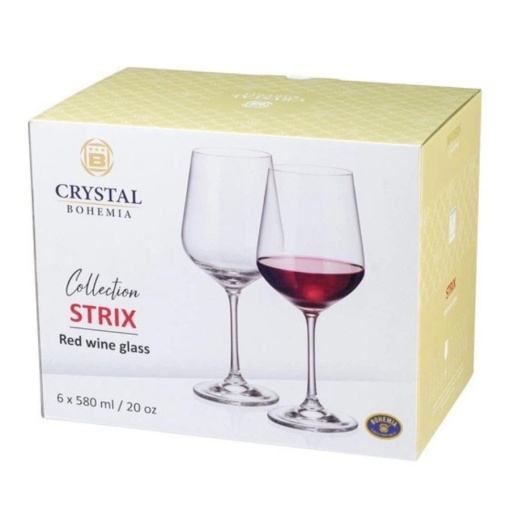 STRIX - Pahare vin rosu sticla cristalina Bohemia 580 ml (set 6 bucati) (1SF73-00000-580)