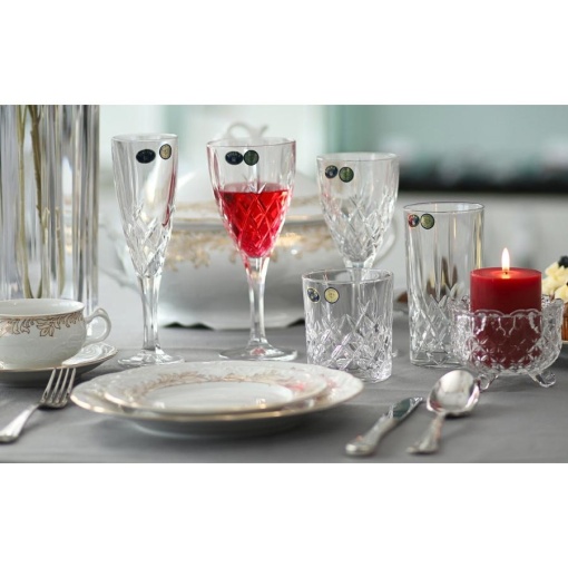TULIP decor AUR Serviciu masa portelan Bohemia 12 persoane ( 44 piese )