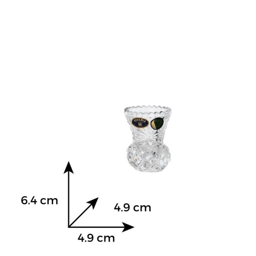 Vaza evazata Cristal Bohemia 6.5 cm (87800-65800-065)