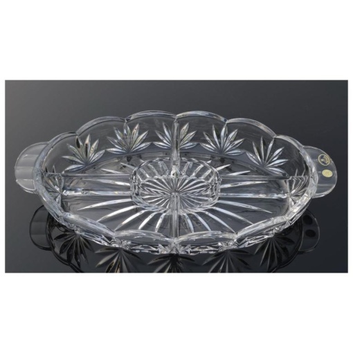 Platou oval compartimentat Cristal Bohemia 40.5 cm (90101-67410-405)