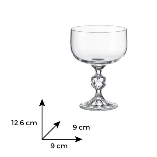STERNA - Pahare sampanie cupa sticla cristalina Bohemia 200 ml (set 6 bucati) (91L-4S149-200)