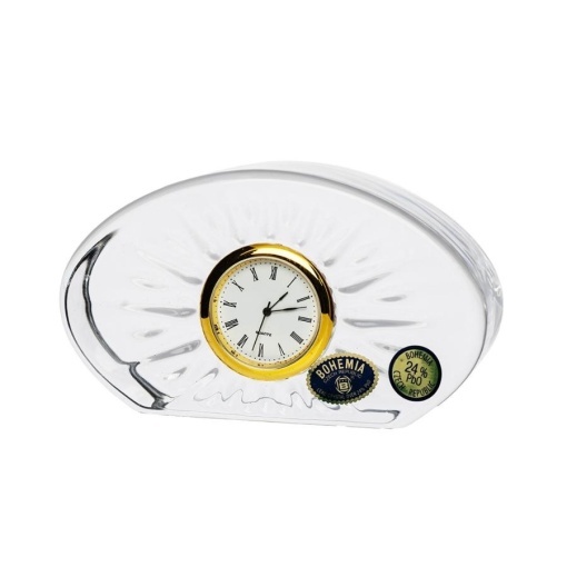 Ceas Cristal Bohemia (cadran auriu) 12 cm (77236-24305-120)