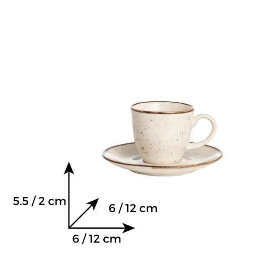 NAXOS - Serviciu de cafea portelan (6 persoane - 12 piese) (NX12090)