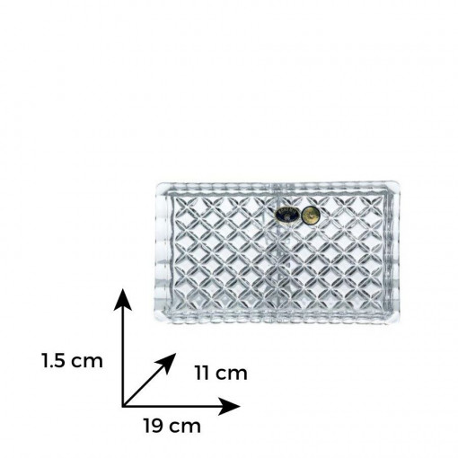 Platou dreptunghiular Cristal Bohemia 19 cm (62000-14100-190)
