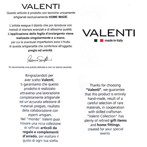 CERTIFICAT DE GRANTIE VALENTI