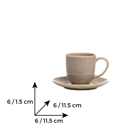 ANTALYA - Serviciu de cafea portelan (6 persoane - 12 piese) (AN12095)