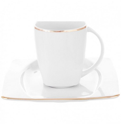 EYE model linie decor AUR Serviciu cafea portelan Bohemia 6 persoane 90 ml