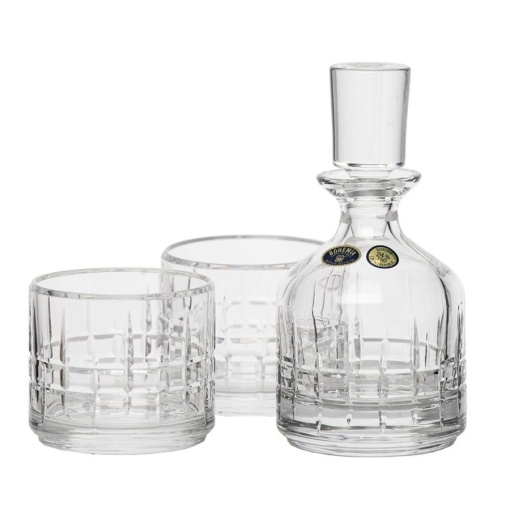 LONDON Pahare whisky si decanter Cristal Bohemia (set 3 piese) (99999-15720-A66)