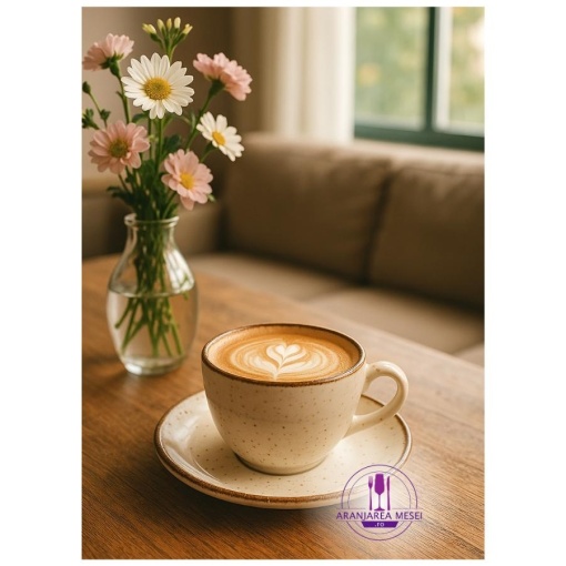 NAXOS Serviciu ceai/cappuccino portelan 6 persoane 200 ml