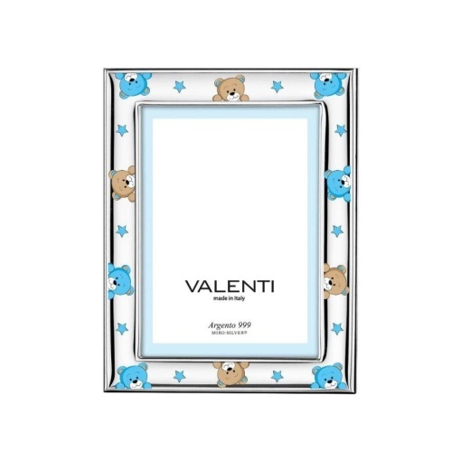 Rama foto Argint Bebe 13x18 cm Ursuleti Albastri Noapte Buna (73180-4LC)