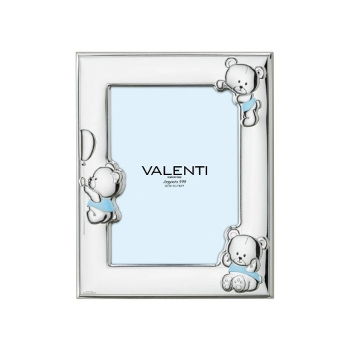 Rama foto Argint "Bebe" 13x18 cm Ursuleti Balon Albastru (73152-4LC)