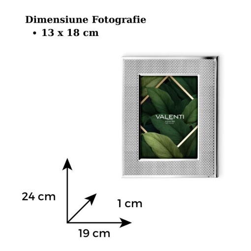 Rama foto Argint "Milano" 13x18 cm (52075-4L)