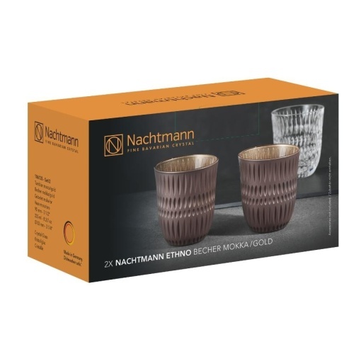 ETHNO MOCCA-GOLD - Pahare whisky sticla cristalina Nachtmann 235 ml (set 2 bucati) (106135)