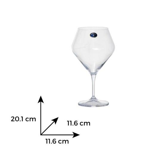 GAVIA - Pahare vin rosu sticla cristalina Bohemia 610 ml (set 6 pahare) (91L-1SI97-610)
