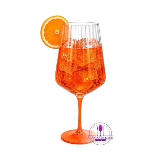 PADOVA Set 4 pahare sticla cristalina Bohemia Italianl (Spritz450)