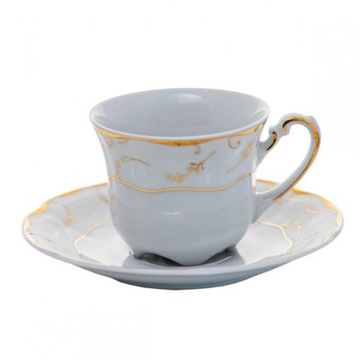 VIVIEN decor AUR Serviciu cafea portelan 6 persoane 100 ml