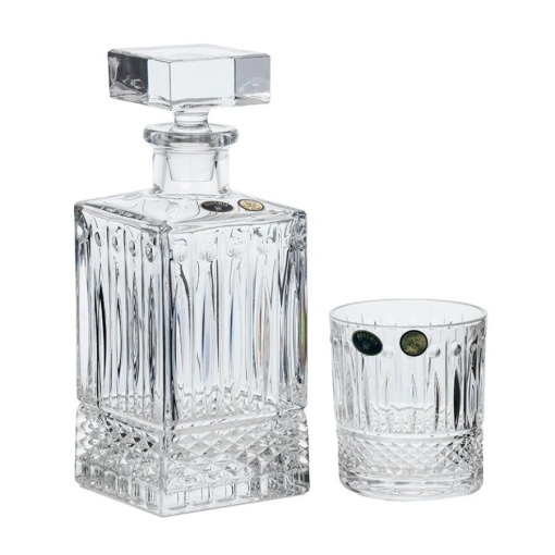 WINDSOR - Pahare whisky si decanter Cristal Bohemia (set 7 piese) (99999-01501-A68-709-02)