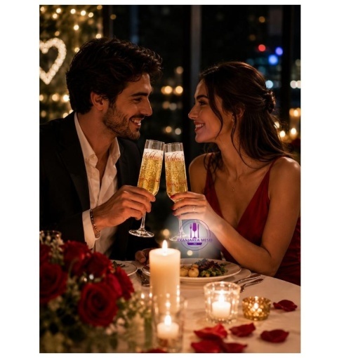 AMORE Set 2 pahare sticla cristalina personalizate Bohemia sampanie 200 ml (Amore200)