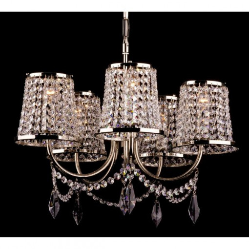 Candelabru cristal 5 brate argintiu (AB 0422/04/005)