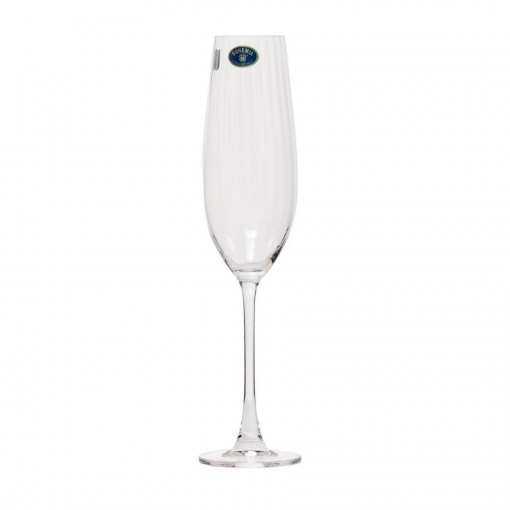 COLUMBA OPTIC Set 6 pahare sticla cristalina sampanie flute 260 ml