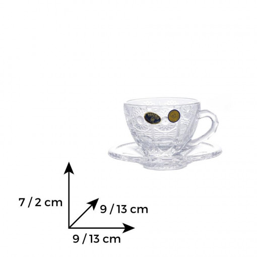 Set 6 cafea Cristal Bohemia 6 persoane (12 piese)  (99999-57030-625)