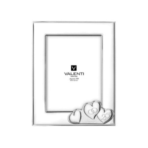 Rama Foto Argint "Inimi" 13x18 cm - cadou aniversare 25 Ani Casatorie