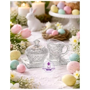 Set servire cafea cristal Bohemia 4 piese