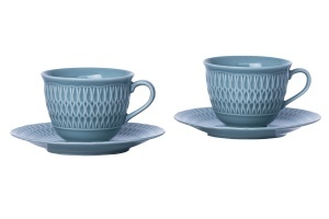 SOFIA AZURE Serviciu ceai portelan 6 persoane 250 ml