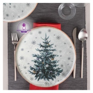 Farfurie ceramica decor "Brad" 28 cm