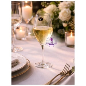 GAVIA Set 6 pahare sticla cristalina vin alb 470 ml