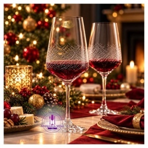 SANDRA FROZEN Set 6 pahare sticla cristalina Bohemia vin rosu 450 ml