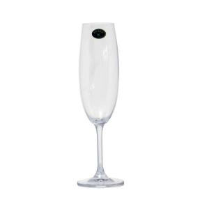 SYLVIA Set 6 pahare sticla cristalina Bohemia sampanie flute 220 ml