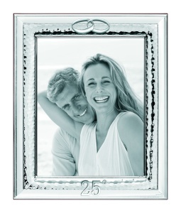 Rama foto Argint - cadou Aniversare Casatorie 25 Ani Nunta de Argint 20x25 cm
