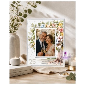 Rama Foto "Bellagio" 15x20 cm Pomul Vietii - cadou aniversare 25 Ani Casatorie Nunta de Argint