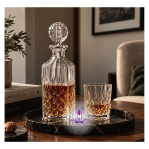 ANGELA Set 6 pahare si decantor (850 ml) cristal Bohemia whisky