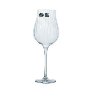 LIMOSA OPTIC Set 6 pahare sticla cristalina Bohemia vin 400 ml