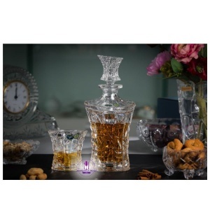 PATRIOT Set 6 pahare si decantor cristal whisky