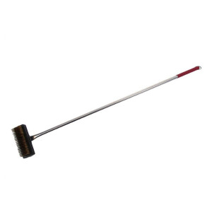 Perie metalica pentru cuptor pizza cu racleta 20*6 cm, maner inox 129 cm (BPZ 03)