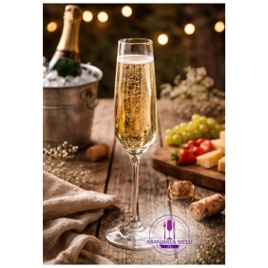 STRIX Set 6 pahare sticla cristalina Bohemia sampanie flute 200 ml