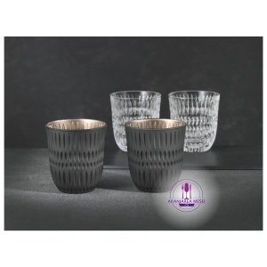ETHNO BLACK/GOLD Set 2 pahare sticla cristalina Nachtmann whisky 235 ml